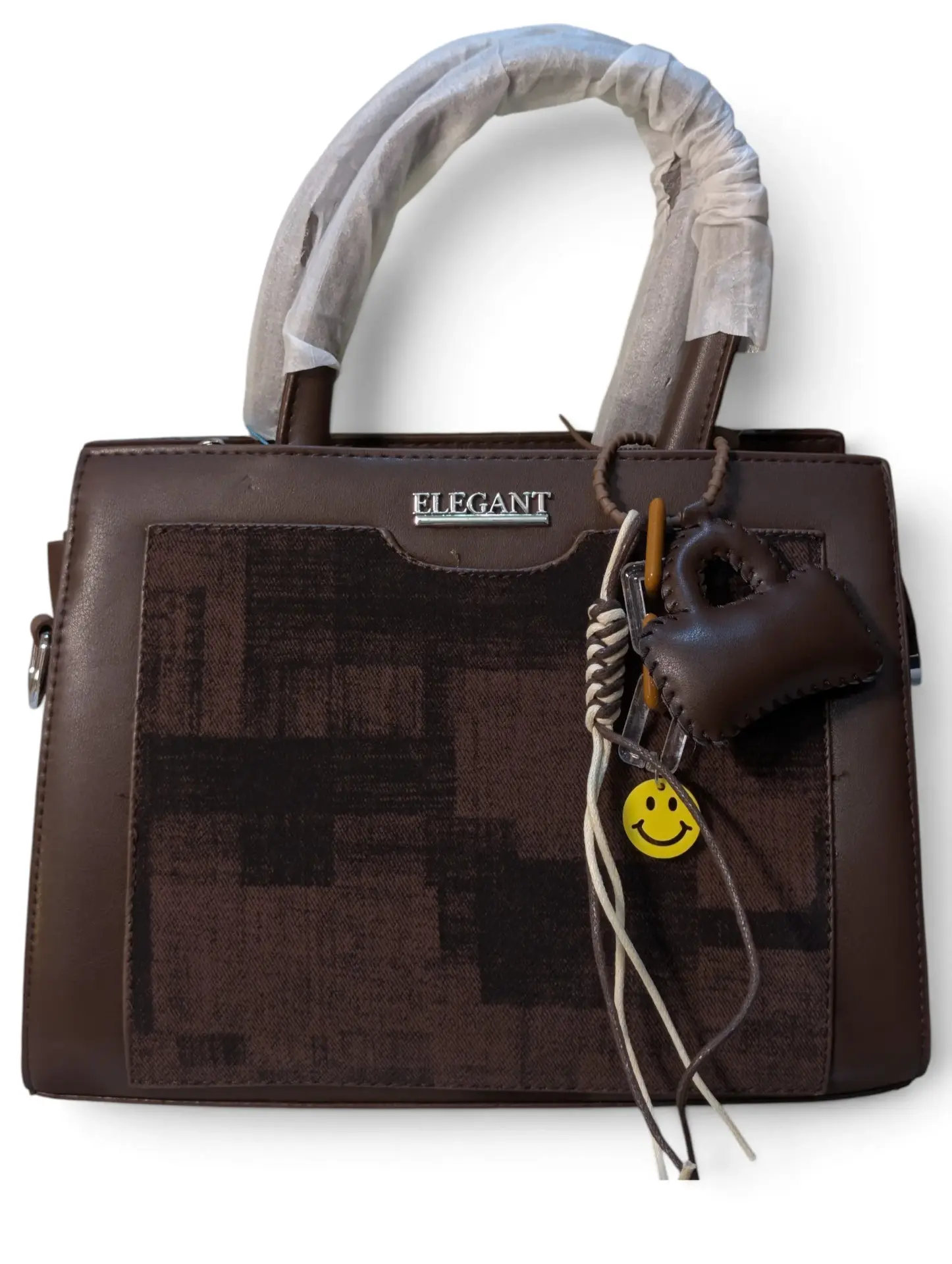 Elegant Brown Charm Tote Bag